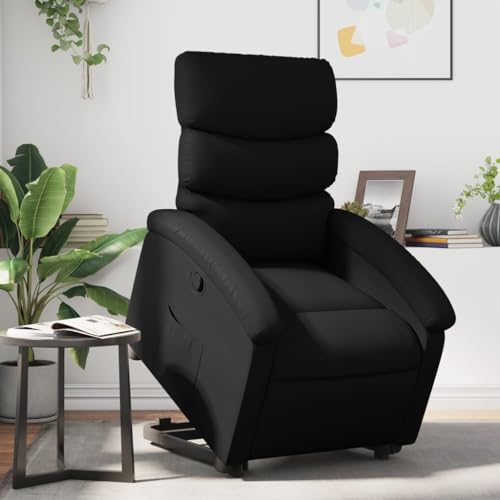 Aiious Relaxsessel mit Aufstehhilfe Schwarz Kunstleder von Aiious