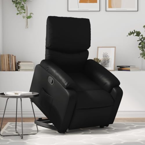 Aiious Relaxsessel mit Aufstehhilfe Schwarz Kunstleder von Aiious