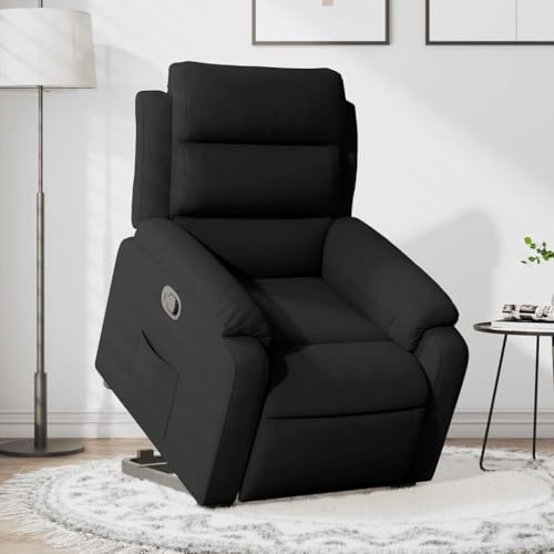 Aiious Relaxsessel mit Aufstehhilfe Schwarz Samt von Aiious