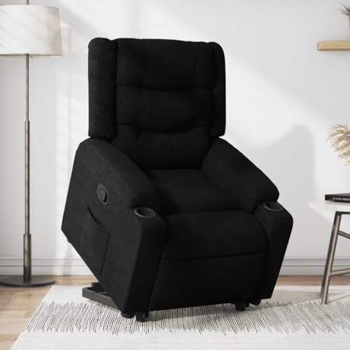 Aiious Relaxsessel mit Aufstehhilfe Schwarz Stoff von Aiious