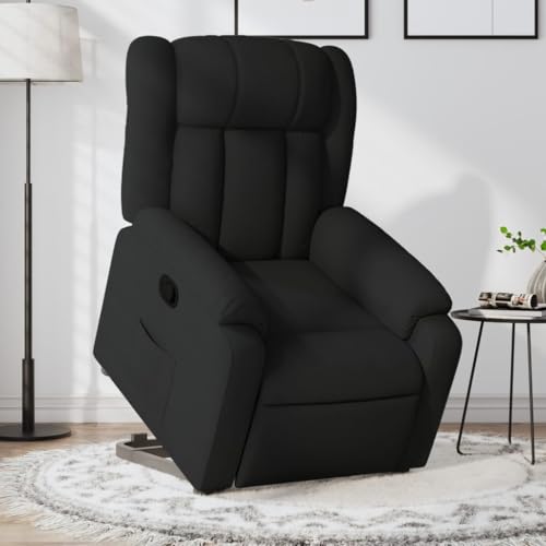 Aiious Relaxsessel mit Aufstehhilfe Schwarz Stoff von Aiious