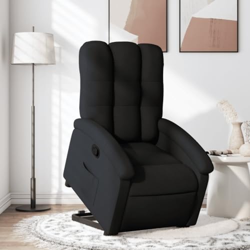 Aiious Relaxsessel mit Aufstehhilfe Schwarz Stoff von Aiious