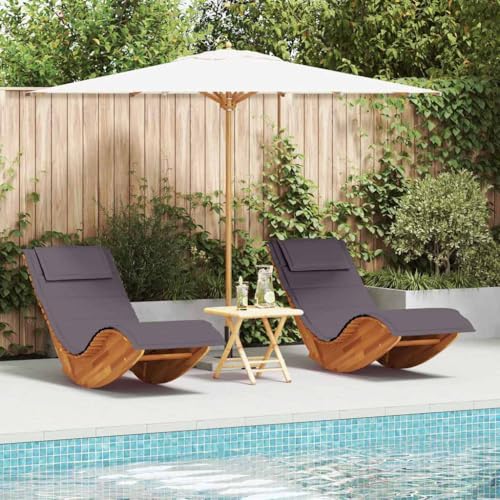 Aiious Schaukelliegen 2 STK Massivholz Akazie - Wippmechanismus Wetterbest?ndig f¨¹r Pool Garten Balkon Aiious Schaukelliegen 2 STK Massivholz Akazie - Wippmechanismus Wetterbest?ndig f¨¹r Pool Garten Balkon von Aiious