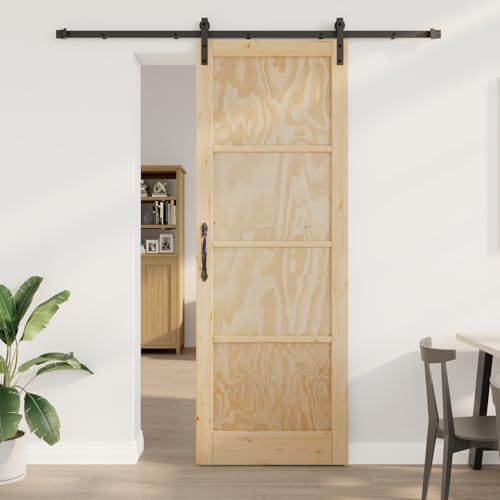 Aiious Schiebet¨¹r mit Beschl?gen 83x232 cm Massivholz Kiefer Aiious Schiebet¨¹r mit Beschl?gen 83x232 cm Massivholz Kiefer von Aiious