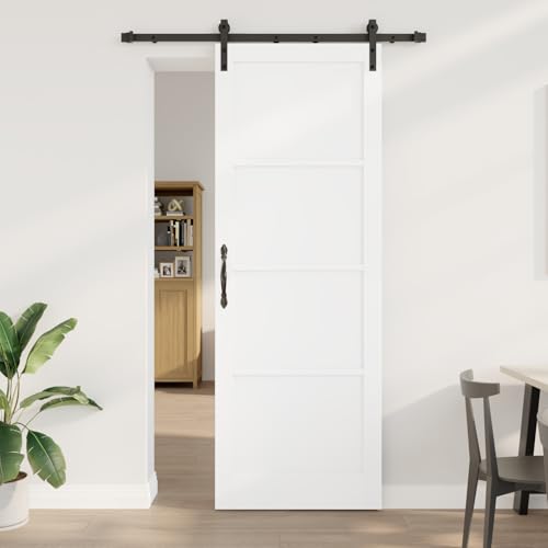 Aiious Schiebet¨¹r mit Beschl?gen Set Wei? 83x232 cm Massivholz Kiefer Aiious Schiebet¨¹r mit Beschl?gen Set Wei? 83x232 cm Massivholz Kiefer von Aiious