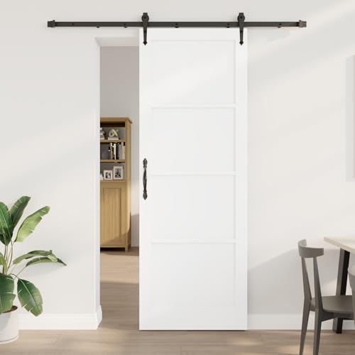 Aiious Schiebet¨¹r mit Beschl?gen Set Wei? 83x232 cm Massivholz Kiefer Aiious Schiebet¨¹r mit Beschl?gen Set Wei? 83x232 cm Massivholz Kiefer von Aiious