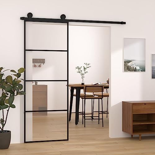 Aiious Schiebet¨¹r mit Beschlag 76x205 cm ESG-Glas & Aluminium von Aiious