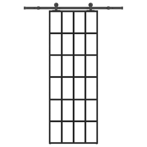 Aiious Schiebet¨¹r mit Beschlag 76x205 cm ESG-Glas & Aluminium von Aiious