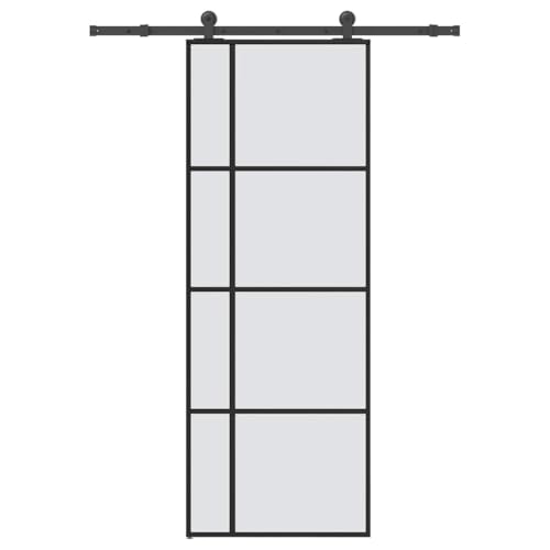 Aiious Schiebet¨¹r mit Beschlag 76x205 cm ESG-Glas & Aluminium von Aiious