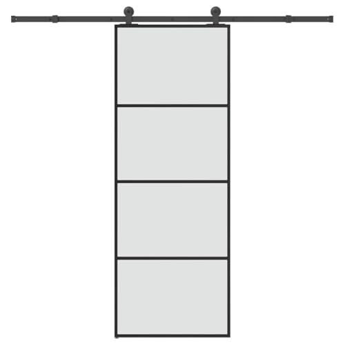 Aiious Schiebet¨¹r mit Beschlag 76x205 cm ESG-Glas & Aluminium von Aiious