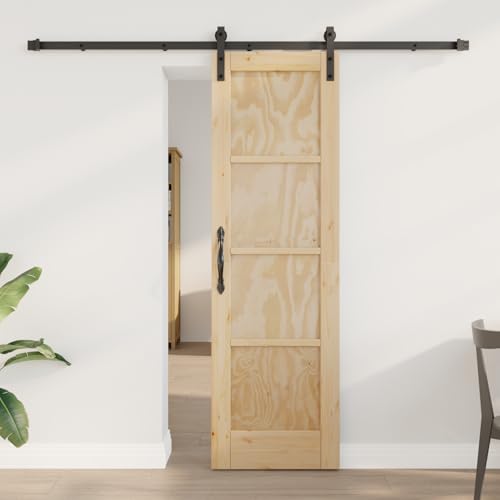 Aiious Schiebet¨¹r mit Beschlagset 61x198,5 cm Massivholz Kiefer von Aiious