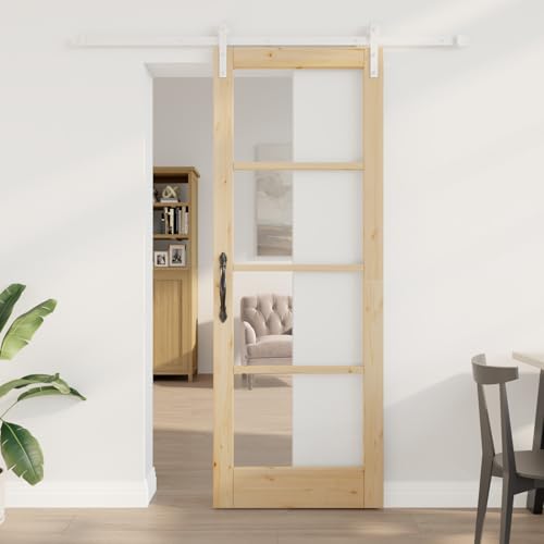Aiious Schiebet¨¹r mit Beschlagset 'ORKDAL'Holz & Glas von Aiious