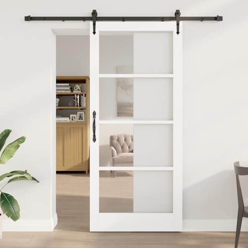 Aiious Schiebet¨¹r mit Montageset Wei? 93x211 cm Massivholz Kiefer Aiious Schiebet¨¹r mit Montageset Wei? 93x211 cm Massivholz Kiefer von Aiious