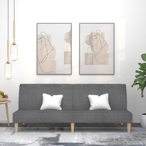 Aiious Schlafsofa 2-Sitzer Hellgrau Stoff: 2-in-1 Funktionalit?t, Komfortabel f¨¹r ¨¹bernachtungsg?ste in Wohnzimmer und mehr Aiious Schlafsofa 2-Sitzer Hellgrau Stoff: 2-in-1 Funktionalit?t, Komfortabel f¨¹r ¨¹bernachtungsg?ste in Wohnzimmer und mehr von Aiious
