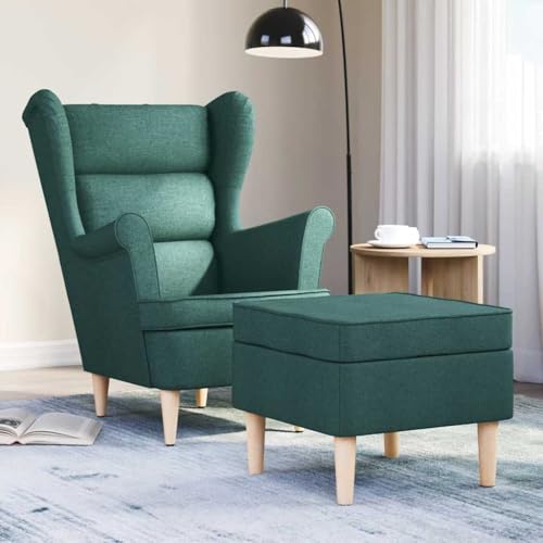 Aiious Sessel mit Fu?hocker Dunkelgr¨¹n Stoff Aiious Sessel mit Fu?hocker Dunkelgr¨¹n Stoff von Aiious