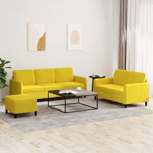 Aiious Sofa Gelb Samt: Bequemes Plauder- und Entspannungszentrum mit Hocker Aiious Sofa Gelb Samt: Bequemes Plauder- und Entspannungszentrum mit Hocker von Aiious