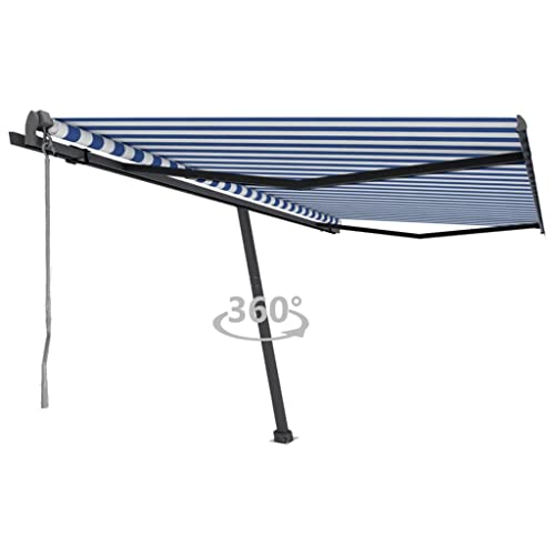 Aiious Standmarkise Automatisch 450x300 cm Blau/Wei? - Leicht Robust f¨¹r Au?enbereich Aiious Standmarkise Automatisch 450x300 cm Blau/Wei? - Leicht Robust f¨¹r Au?enbereich von Aiious