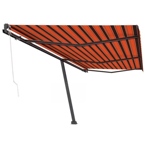 Aiious Standmarkise Automatisch 600x300 cm Orange/Braun - Ideal f¨¹r Garten Balkon oder Terrasse - Leicht Robust und UV-best?ndig von Aiious