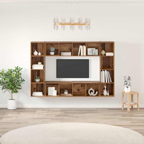Aiious TV-Schr?nk 4 pcs Braun 37 x 37 x 142,5 cm Holzwerkstoff von Aiious