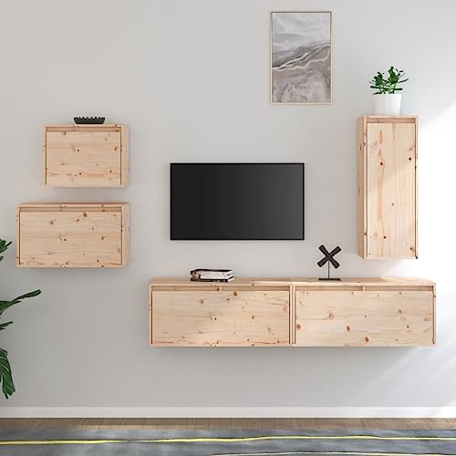 Aiious TV-Schr?nke 5 STK. Massivholz Kiefer von Aiious