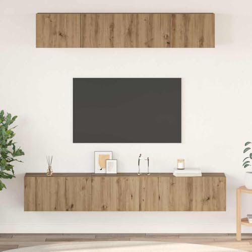 Aiious TV-Schrank-Set 5 pcs Eiche handwerklich 100 x 30 x 30 cm von Aiious