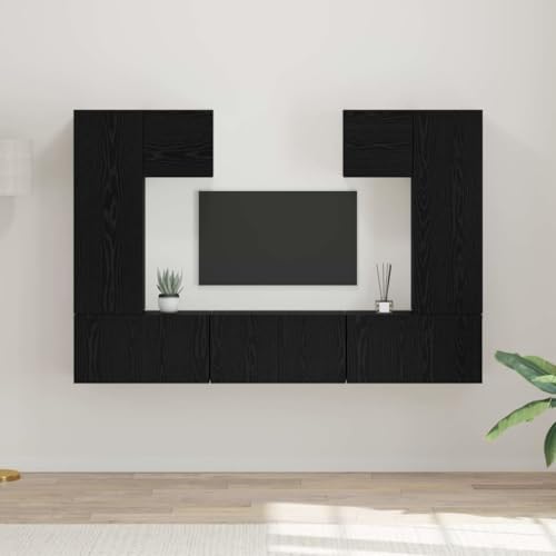 Aiious TV-Schrank-Set 7 pcs Schwarze Eiche 180 x 30 x 120 cm Aiious TV-Schrank-Set 7 pcs Schwarze Eiche 180 x 30 x 120 cm von Aiious