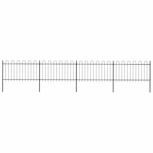 Dekorativer Stahl Gartenzaun Schwarz mit Rundbogen Design 714,5 x 100 cm 4 Elemente 5 Pfosten 6,8m Stabile Pflegeleichte Abtrennung fuer Haus Eingang oder Garten Erweiterbar mit Mehreren Sets Dekorativer Stahl Gartenzaun Schwarz mit Rundbogen Design 714,5 x 100 cm 4 Elemente 5 Pfosten 6,8m Stabile Pflegeleichte Abtrennung fuer Haus Eingang oder Garten Erweiterbar mit Mehreren Sets von Aiious