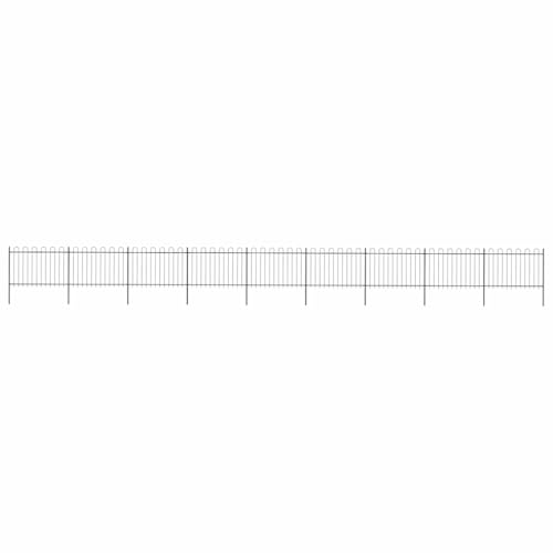 Dekorativer Stahlzaun fuer Garten und Eingangsbereich 160x120 cm Schwarz 9 Elemente 10 Pfosten 15.3 Meter Lang Robustes Pulverbeschichtetes Stahlgestell Einfacher Aufbau Dekorativer Stahlzaun fuer Garten und Eingangsbereich 160x120 cm Schwarz 9 Elemente 10 Pfosten 15.3 Meter Lang Robustes Pulverbeschichtetes Stahlgestell Einfacher Aufbau von Aiious