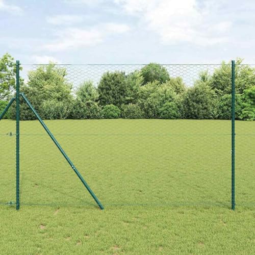 Gartenzaun mit Pfosten Set 1.5 x 50 m PVC-Stahl-Zaun fuer Tierhaltung und Abgrenzung Gartenzaun mit Pfosten Set 1.5 x 50 m PVC-Stahl-Zaun fuer Tierhaltung und Abgrenzung von Aiious