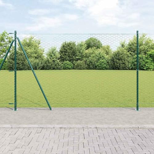 Gruener Stahlzaun 1.6 x 50 m Wetterbestaendig mit Pfosten fuer Garten und Terrasse Gruener Stahlzaun 1.6 x 50 m Wetterbestaendig mit Pfosten fuer Garten und Terrasse von Aiious