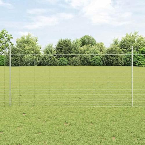 Hochwertiger Stahl-Zaun Silber 1.2 x 50 Meter Laenge Wetterbestaendig Langlebig Gartenumzaunung Hochwertiger Stahl-Zaun Silber 1.2 x 50 Meter Laenge Wetterbestaendig Langlebig Gartenumzaunung von Aiious