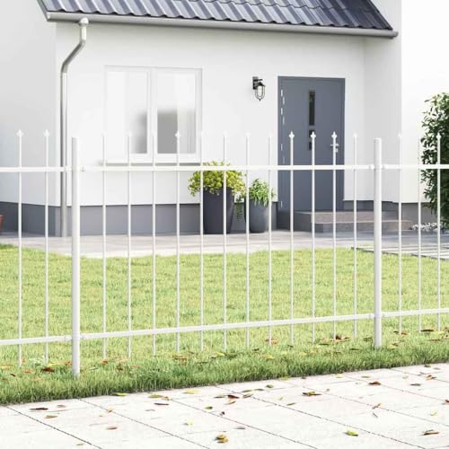 Langlebiger Weisser Gartenzaun Aus Stahl 6.8 x 1 m Wetterfeste Zaunplatte Mit Industrie Stil Fuer Outdoor Langlebiger Weisser Gartenzaun Aus Stahl 6.8 x 1 m Wetterfeste Zaunplatte Mit Industrie Stil Fuer Outdoor von Aiious