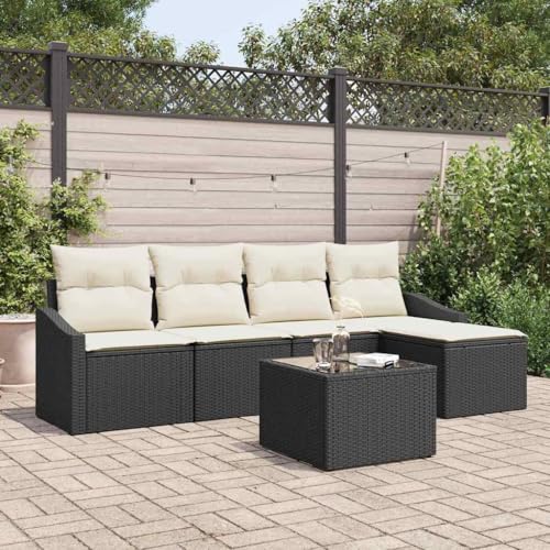 Aiious Vielseitiges 6 Personen Gartensofa in Schwarz mit Schaumstoffkissen, pulverbeschichtetem Stahl und stylischem Look Fuer Terrasse und Garten Aiious Vielseitiges 6 Personen Gartensofa in Schwarz mit Schaumstoffkissen, pulverbeschichtetem Stahl und stylischem Look Fuer Terrasse und Garten von Aiious