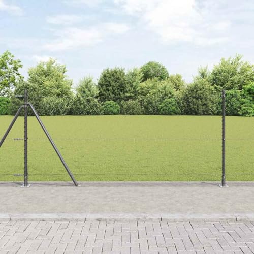PVC-beschichteter Stahl-Zaun Grau 100 m lang fuer sicheren Garten- und Tierbereich PVC-beschichteter Stahl-Zaun Grau 100 m lang fuer sicheren Garten- und Tierbereich von Aiious