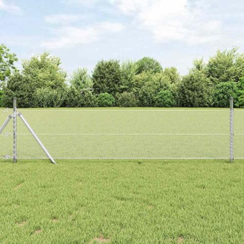 PVC-beschichteter Stahlzaun 0.8 x 100 m Silber Robuster Sichtschutz fuer Garten Terrasse PVC-beschichteter Stahlzaun 0.8 x 100 m Silber Robuster Sichtschutz fuer Garten Terrasse von Aiious