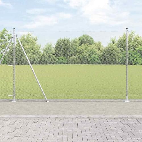 PVC-beschichteter Stahlzaun 1,4 x 50 m Silber, ideal fuer Garten und Tiergehege, inkl. Pfosten PVC-beschichteter Stahlzaun 1,4 x 50 m Silber, ideal fuer Garten und Tiergehege, inkl. Pfosten von Aiious