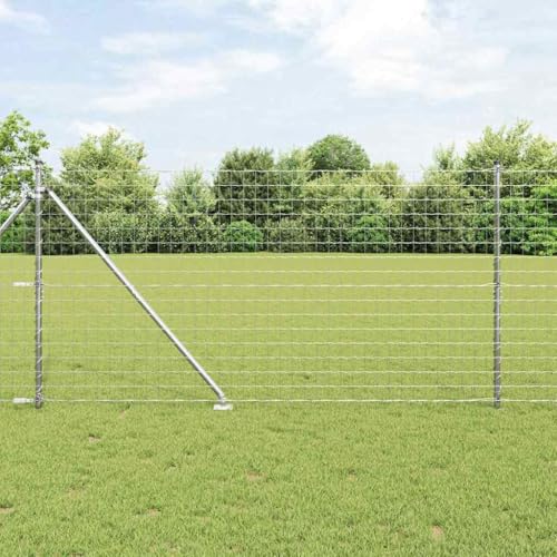 Robuster Metall-Zaun in Silber, 1.2 x 25 Meter, pulverbeschichtet, fuer Gaerten, Patios und Hoeefe Robuster Metall-Zaun in Silber, 1.2 x 25 Meter, pulverbeschichtet, fuer Gaerten, Patios und Hoeefe von Aiious