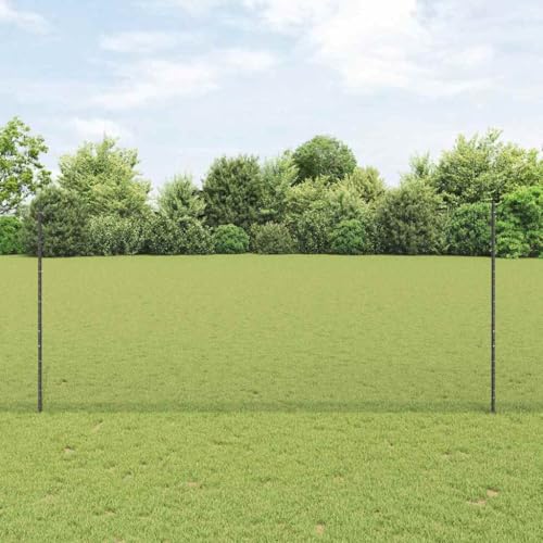 Robuster Stahl-Zaun Grau 1.4 m hoch 50 m lang mit Pfosten fuer Gartenzaeune Terrassen Sichtschutz Aussenanlagen Robuster Stahl-Zaun Grau 1.4 m hoch 50 m lang mit Pfosten fuer Gartenzaeune Terrassen Sichtschutz Aussenanlagen von Aiious
