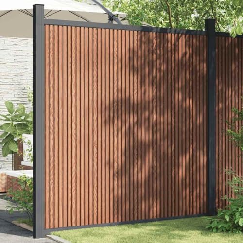 Robustes WPC Zaunelement 173x186 cm fuer Privatsphaer und Dekoration im Aussenbereich von Aiious