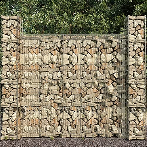 Stabile Stuetzmauer aus verzinktem Stahl inklusive Abdeckung 600 x 50 x 200 cm von Aiious
