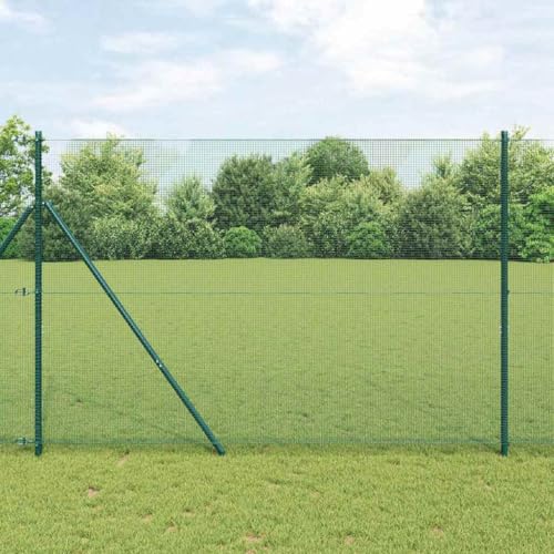 Stahl-Zaun Gruen 1.5 x 50 Meter Inklusive Pfosten Sicherheits-Zaun Gartenzaeunung Wetterfest Langlebig Stahl-Zaun Gruen 1.5 x 50 Meter Inklusive Pfosten Sicherheits-Zaun Gartenzaeunung Wetterfest Langlebig von Aiious