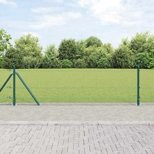 Stahl-Zaunpanel Gruen 0.4 x 100 Meter Mit Pfosten UV- Und Wetterbestaendig Fuer Aussenbereich Stahl-Zaunpanel Gruen 0.4 x 100 Meter Mit Pfosten UV- Und Wetterbestaendig Fuer Aussenbereich von Aiious
