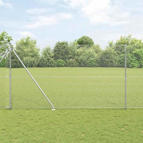 Wetterfester Metallzaun mit Pfosten Set 1.5 x 50 m Stahl fuer sicheren Gartenbereich UV- und korrosionsbestaendig einfach montierbar Wetterfester Metallzaun mit Pfosten Set 1.5 x 50 m Stahl fuer sicheren Gartenbereich UV- und korrosionsbestaendig einfach montierbar von Aiious