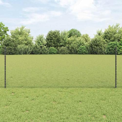 Wetterfester Stahlzaun Grau 0.8 x 100 m inkl. Pfosten Langlebig UV-bestaendig Zaunpanel fuer Garten Terrasse Aussen Wetterfester Stahlzaun Grau 0.8 x 100 m inkl. Pfosten Langlebig UV-bestaendig Zaunpanel fuer Garten Terrasse Aussen von Aiious