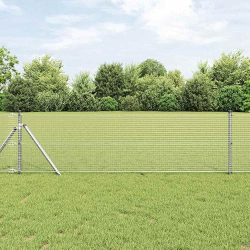 Wetterfester Zaun fuer Garten Terrasse 0,8 x 100 m pulverbeschichtet silber Wetterfester Zaun fuer Garten Terrasse 0,8 x 100 m pulverbeschichtet silber von Aiious