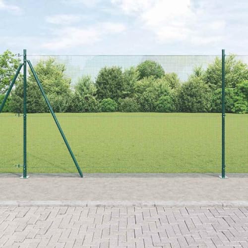 Zaunsystem Gruen aus Stahl 1.4 x 50 m Mit Pfosten UV- und Wetterbestaendig Einfache Montage fuer Garten Zaunsystem Gruen aus Stahl 1.4 x 50 m Mit Pfosten UV- und Wetterbestaendig Einfache Montage fuer Garten von Aiious