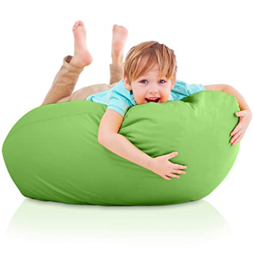 Aiire Gaming Sitzsack Kinder Jungen mit füllung - Sitzkissen, Bodenkissen - Sofa Couch fur Kuschelecke Kinderzimmer Ideen - Bean Bag, Kindersessel, Baby Sofa Grün von Aiire