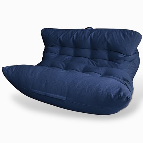 Aiire Doppelsitzer XXL Sitzsack – Riesiger Bean Bag für 2 Personen mit Füllung – Ideal zum Lesen, Entspannen oder Gaming – Sitzsack Sofa für Erwachsene oder Kinder – Blau von Aiire