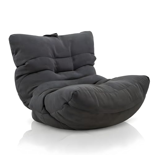 Aiire Relaxo Sitzsack Sessel für Kinder – Design Bean Bag Chair Flauschig für Kinderzimmer oder Wohnzimmer – Indoor Bodenstuhl Klein mit Füllung in Dunkelgrau Aiire Relaxo Sitzsack Sessel für Kinder – Design Bean Bag Chair Flauschig für Kinderzimmer oder Wohnzimmer – Indoor Bodenstuhl Klein mit Füllung in Dunkelgrau von Aiire