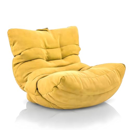 Aiire Relaxo Sitzsack Sessel für Kinder – Design Bean Bag Chair Flauschig für Kinderzimmer oder Wohnzimmer – Indoor Bodenstuhl Klein mit Füllung in Gelb Aiire Relaxo Sitzsack Sessel für Kinder – Design Bean Bag Chair Flauschig für Kinderzimmer oder Wohnzimmer – Indoor Bodenstuhl Klein mit Füllung in Gelb von Aiire